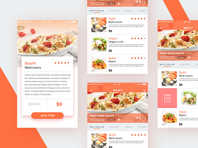 Food delivery App Design appui delivery food food delivery mobile ui uidesign