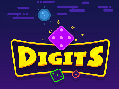 Digits Game Design board game digits flat game game graphic graphic design illustration low poly