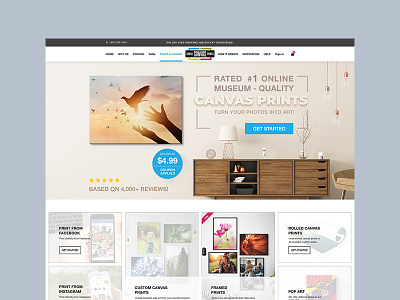 CANVAS PRINTS canvas ecommerce print ui design ux design web design