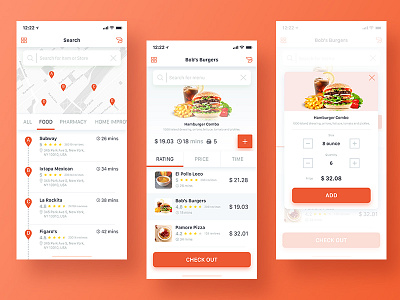 Delivery App Design by Jennie Wang on Dribbble