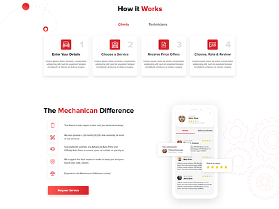 Mechanican.com illustration landingpage mobile ui ui ux web web design webdesign