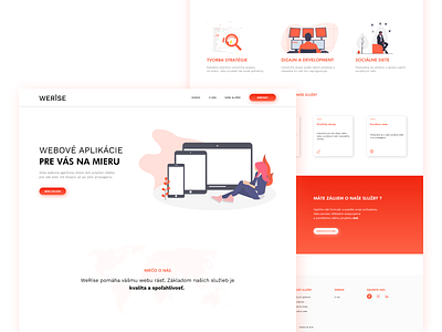 WeRise landing page illustration landingpage ui ux web web agency