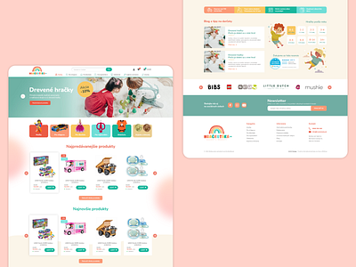 HRACKOTEKA graphic design homepage landing page shop toys toyshop ui ux web