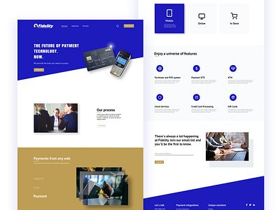 The Fidelity Payment Web Design branding design finance flat ui web