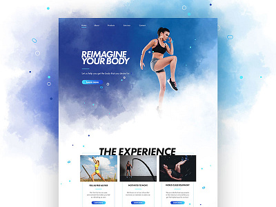 Product Info page design active athletic design exercise lifestyle product sports ui ux workout