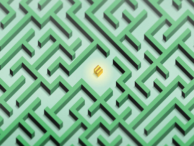Hedge Maze green maze treasure vector