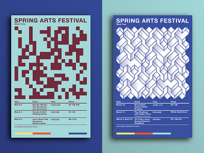 Festival Posters 3 and 4 abstract arts blue brian clark festival poster set spring vector