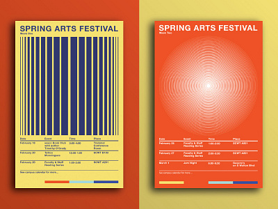 Festival Posters 1 and 2 abstract arts brian clark festival poster red set spring vector yellow