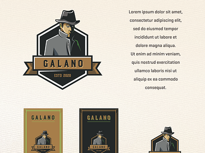 galano beer label beer drink label man