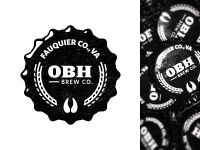 Old Bust Head Brewing Co. Crown beer branding brewing cap crown illustration logo seal stamp typography