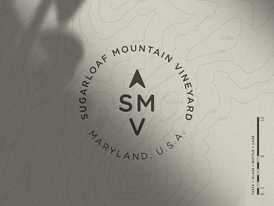 Sugarloaf Mountain Vineyard Identity bottle branding design identity label logo map packaging vineyard wine winery