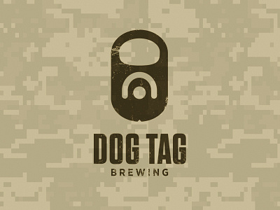Unused Concept: Dog Tag Brewing beer brewing camo camouflage can dogtag logo military tab