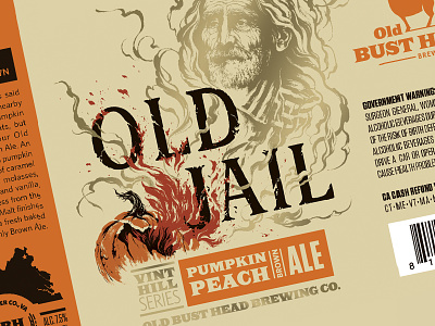 OBH Old Jail Label beer brewery brewing jail label metallic packaging peach pumpkin