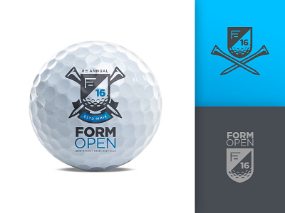 FORM Open 2016 badge ball banner crest golf identity logo shield tee tournament