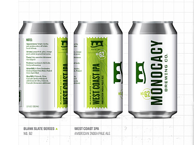 Blank Slate Series Cans beer bottle branding brewery brewing can crest design green identity label logo packaging seal stamp