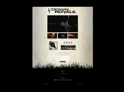 Down Royale Web Design bands design music ui ux web