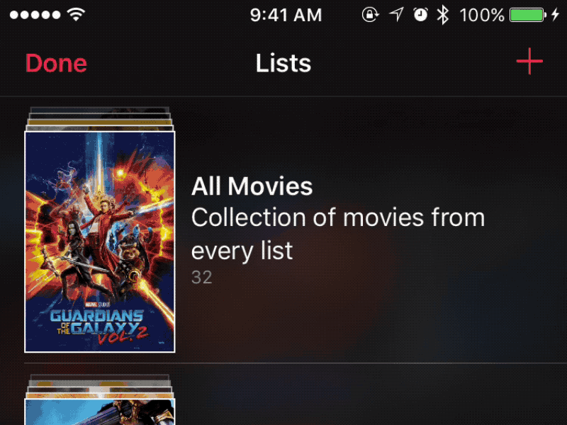 Movie Time - Lists animation animation app ios movies posters