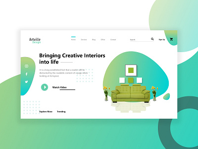 Web Header agency clean design header illustration interface minimal trendy ui