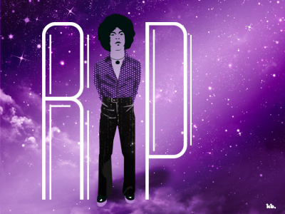 RIP Prince color illustration prince purple purple rain rip prince type