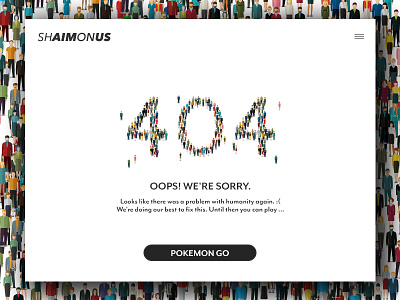 Daily UI #8 - 404 Page 404 app design daily ui design humans mobile pokemon go ui ux web web design website