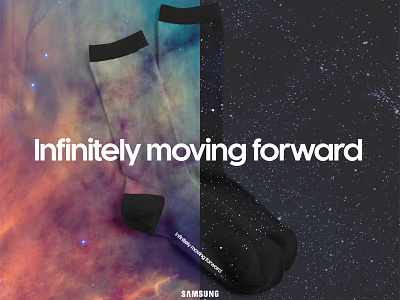 Samsung Promo Socks apparel galaxy promo samsung space stars type typography