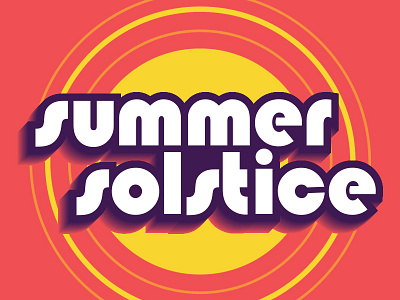 Summer Solstice retro summer type typography vintage