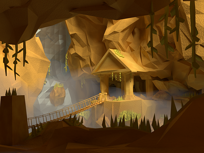 Antic city antic antic city city desert city enviroment expedition exploration low poly old sand valley waterfall
