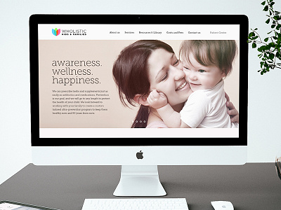 Wholistic Kids branding holistic medical medicine website