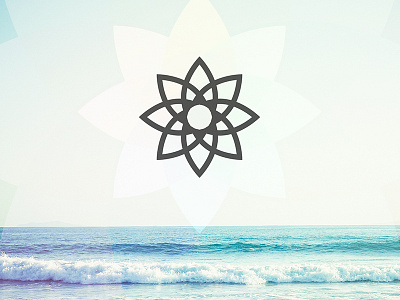 Healing beach logo spa symbol symmetry