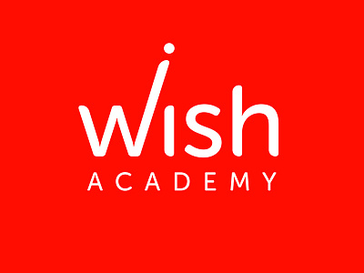 WISH Academy academy branding education i logo red school wish