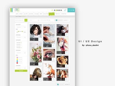 UI UX DESIGN for painting website