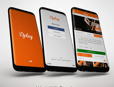 Ui / Ux Design for Dplug Application - a social app