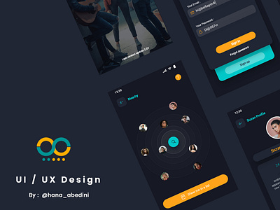 Ui / Ux Design for an application about hangout