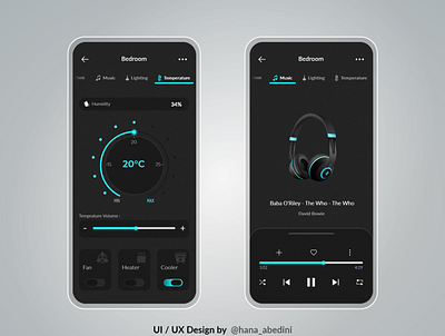 A Concept Design for Smart Home app app application flat smarthome ui ux