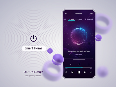 A Concept Design for Smart Home app app application design flat smarthome ui ux