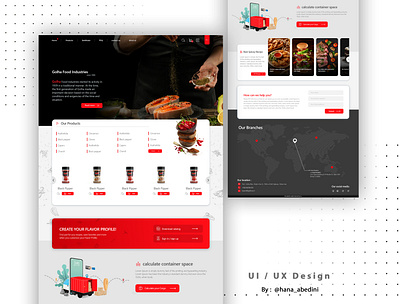 Ui design for Golha Company branding design flat graphic design illustration ui ux web website