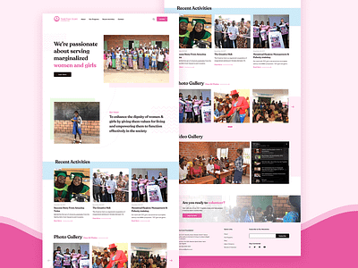 NGO Landing Page charity design girls landing page landing page design ui