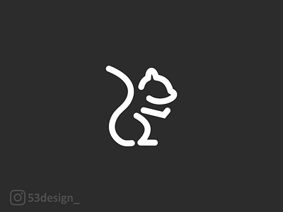 squirrel brand clean icon idantity logo logos mark modern monoline simple squirrel