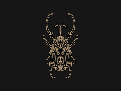 Rhino beetle artline brand clean icon idantity logo logos mark modern monoline rhinobeetle simple