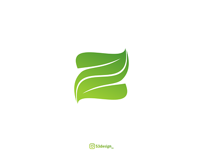 Z leaf brand clean icon idantity leaf logo logos mark modern monogram simple z