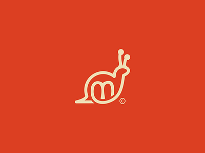 snail animals art awesome icon inspiring line logo mark modern monoline simple snail