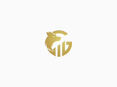 G WOLF animal animals branding design logo monogram wolf