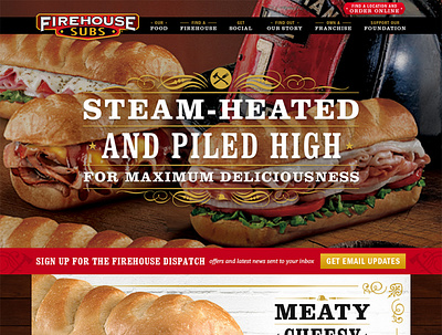 Firehouse Landing Page b2c branding branding design design firehouse subs imagery layout typography uiux web design