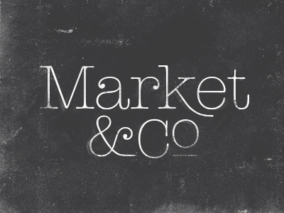 Market&Co identity typography