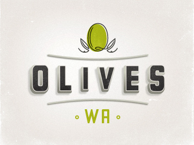 Olives WA identity logo typography
