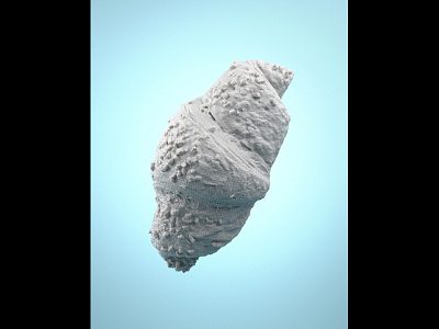 Full CGI Chocolate Croissant #1 Clay Rendering