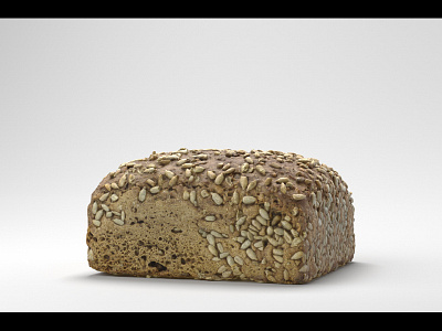 Full CGI Sunflowerseed Bread #1 3d baked bread cgart cgi delicious food foodrender model photorealistic product render