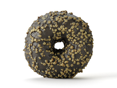 Donut #1 3d cg cgi chocolate delicious donut food foodrender photorealistic product render vfx