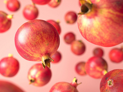 Pomegranate #1 3d cg cgi delicious food foodrender fruit photorealistic pomegranate product render vfx