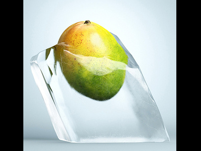 CG Food - Frozen Mango 3d cg cgi food foodrender fruit illustration photorealistic product render